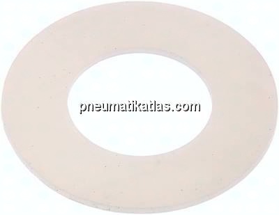 Flanschdichtung DN 32, 43x82x3 mm, Silikon