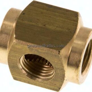 Kreuz-Verteiler 3x G 1/8",Messing