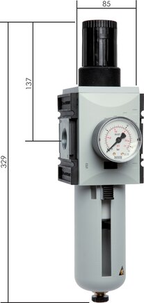 FUTURA Filterregler, G 1″, 0,5 – 8 bar, Baureihe 4