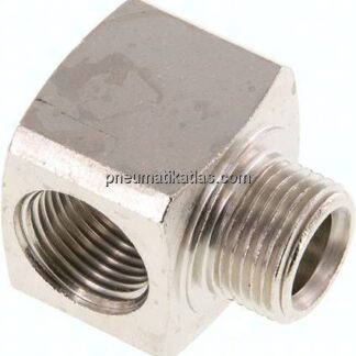 T-Stücke G 3/8"(AG)-2xG 3/8"(IG), Messing vernickelt