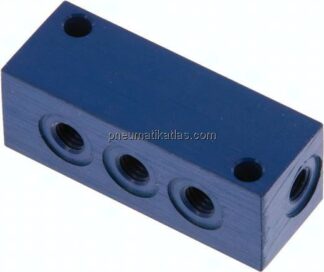 Verteilerleiste 4x M 5, Aluminium