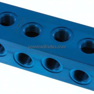Verteilerleiste 2x G 3/4"-8x G 1/2", Aluminium