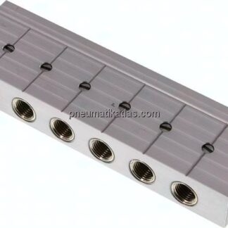 Verteilerleiste m. Kugelhähnen 2x G 3/8"-6x G 1/4"