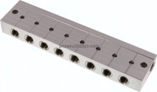Verteilerleiste m. Kugelhähnen 2x G 3/8"-8x G 1/4"