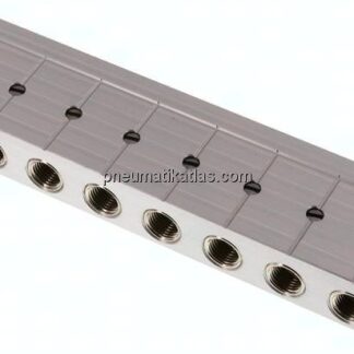 Verteilerleiste m. Kugelhähnen 2x G 3/8"-8x G 1/4"