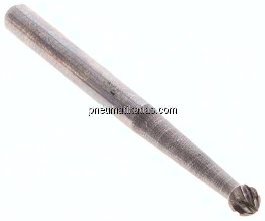 Hartmetall-Frässtift 3mm, KUD - Form D - Kugel