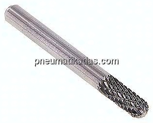 Hartmetall-Frässtift 6mm, WRC - Form C - Walzenrund / Kugelzylinder