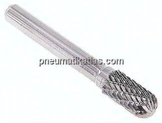 Hartmetall-Frässtift 8mm, WRC - Form C - Walzenrund / Kugelzylinder