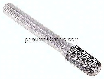 Hartmetall-Frässtift 8mm, WRC - Form C - Walzenrund / Kugelzylinder