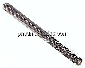 Hartmetall-Frässtift 3mm, ZYAS - Form A - Zylinder mit Stirnverzahnung