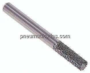Hartmetall-Frässtift 6mm, ZYAS - Form A - Zylinder mit Stirnverzahnung