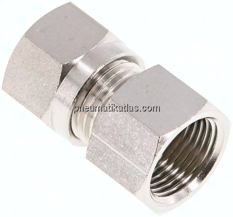 Aufschraub-Schneidringverschr. 10 L (M16x1,5)-G 3/8", Messing vernickelt