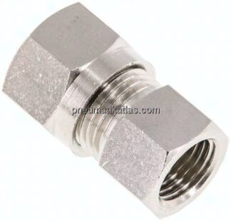 Aufschraub-Schneidringverschr. 10 L (M16x1,5)-G 1/4", Messing vernickelt