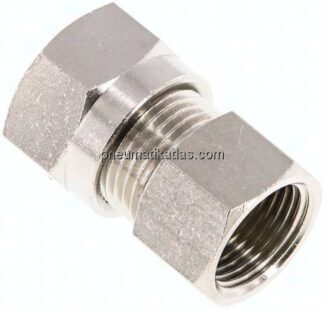 Aufschraub-Schneidringverschr. 12 L (M18x1,5)-G 3/8", Messing vernickelt