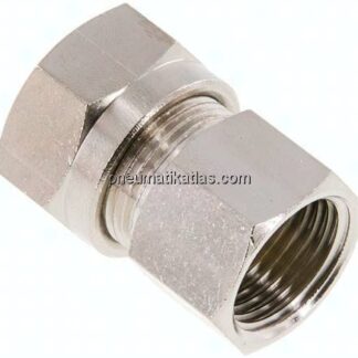 Aufschraub-Schneidringverschr. 15 L (M22x1,5)-G 1/2", Messing vernickelt