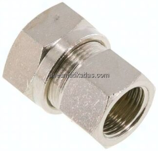 Aufschraub-Schneidringverschr. 18 L (M26x1,5)-G 1/2", Messing vernickelt