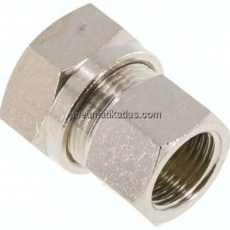 Aufschraub-Schneidringverschr. 18 L (M26x1,5)-G 1/2", Messing vernickelt