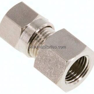 Aufschraub-Schneidringverschr. 6 LL (M10x1)-G 1/8", Messing vernickelt