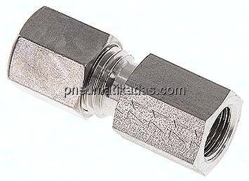 Aufschraub-Schneidringverschr. G 1/8"-6 L (M12x1,5), Klemmring 1.4571 (NC)