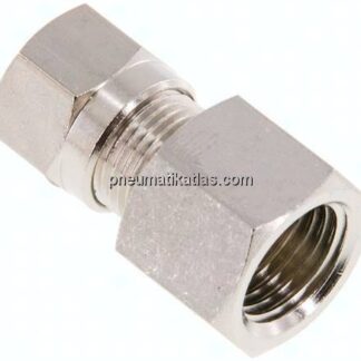 Aufschraub-Schneidringverschr. 8 LL (M12x1)-G 1/4", Messing vernickelt