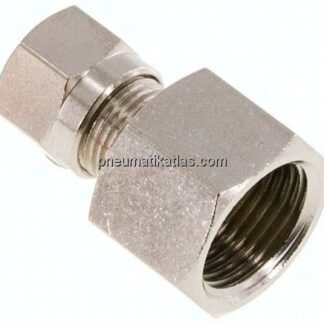 Aufschraub-Schneidringverschr. 8 LL (M12x1)-G 3/8", Messing vernickelt