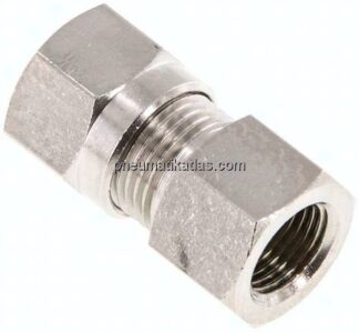 Aufschraub-Schneidringverschr. 8 LL (M12x1)-G 1/8", Messing vernickelt