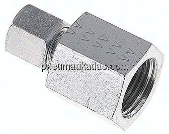 Aufschraub-Schneidringverschr. G 1/2"-8 L (M14x1,5), Stahl verzinkt