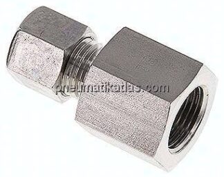 Aufschraub-Schneidringverschr. G 3/8"-8 L (M14x1,5), Klemmring 1.4571 (NC)