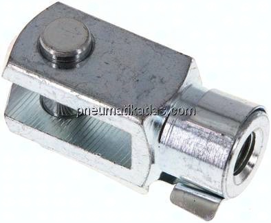 Gabelkopf mit Bolzen M 10x1,25, Stahl verzinkt