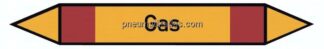 Rohrleitungskennzeichnung, 5er, 37 x 270, Gas