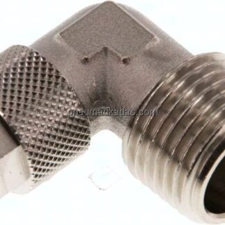 Winkel-Verschraubung R 1/2"-12x10mm, Messing vernickelt