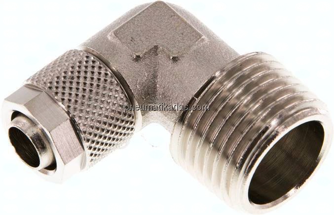 Winkel-Verschraubung R 1/2"-10x8mm, Messing vernickelt