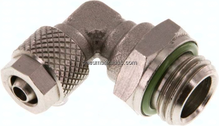 Winkel-Drehverschraubung G 1/4"-6x4mm, Messing vernickelt