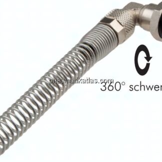 Winkel-Drehverschraubung G 1/8"-6x4mm, mit Knickschutz