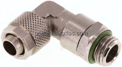 Winkel-Drehverschraubung G 1/4"-10x8mm, Messing vernickelt