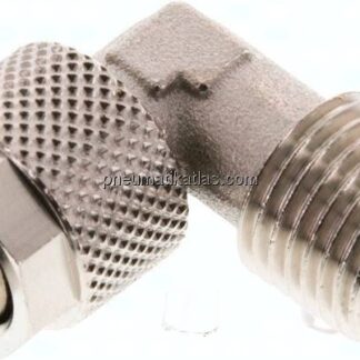 Winkel-Verschraubung R 1/4"-10x8mm, Messing vernickelt
