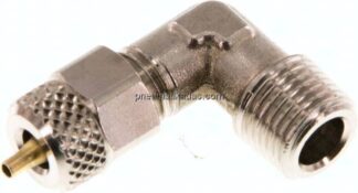 Winkel-Verschraubung R 1/8"-4x2mm, Messing vernickelt