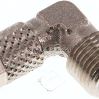 Winkel-Verschraubung R 1/8"-5x3mm, Messing vernickelt