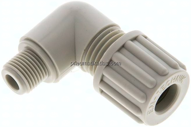 Winkel-Verschraubung G 1/8"-8x6mm, Polypropylen