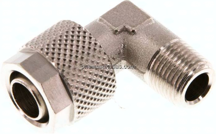 Winkel-Verschraubung R 1/8"-10x8mm, Messing vernickelt