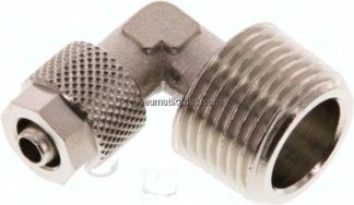 Winkel-Verschraubung R 3/8"-6x4mm, Messing vernickelt