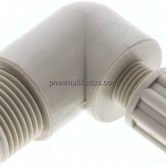 Winkel-Verschraubung G 3/8"-6x4mm, Polypropylen