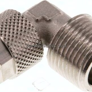 Winkel-Verschraubung R 3/8"-10x8mm, Messing vernickelt