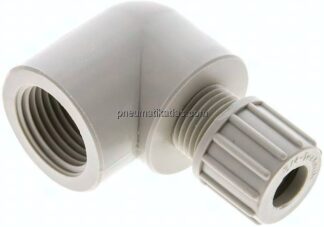 Winkel-Aufschraubverschraubung G 1/2"-10x8mm, Polypropylen