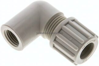 Winkel-Aufschraubverschraubung G 1/4"-12x10mm, Polypropylen