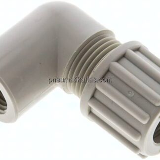 Winkel-Aufschraubverschraubung G 1/4"-12x10mm, Polypropylen