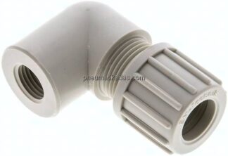 Winkel-Aufschraubverschraubung G 1/4"-14x12mm, Polypropylen