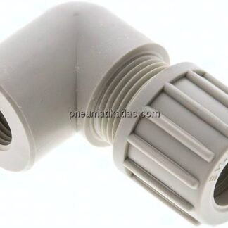 Winkel-Aufschraubverschraubung G 1/4"-14x12mm, Polypropylen