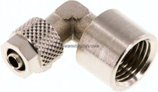 Winkel-Aufschraubverschraubung G 1/4"-6x4mm, Messing vernickelt