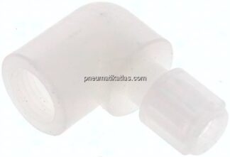 Winkel-Aufschraubverschraubung G 1/4"-6x4mm, PVDF